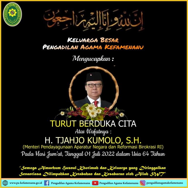 Turut Duka Cita Cahyo Kumolo