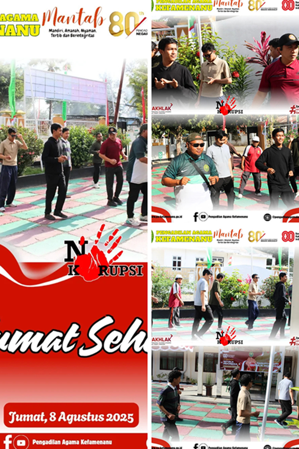 Jumat Sehat Pengadilan Agama Kefamenanu yang diisi dengan senam pagi bersama