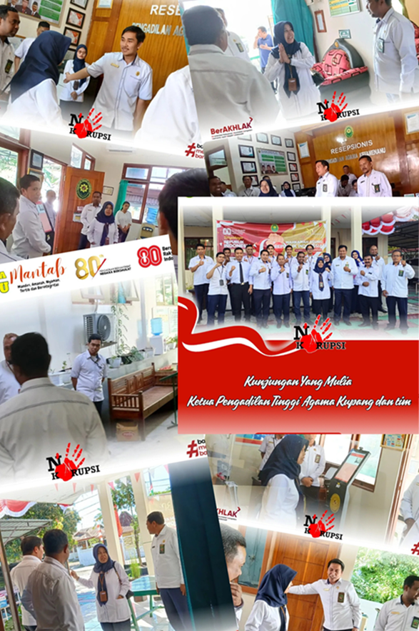 Pembinaan oleh YM Ketua Pengadilan Tinggi Agama Kupang Ibu Dra. Hj. Erni Zurnilah M.H. dan tim