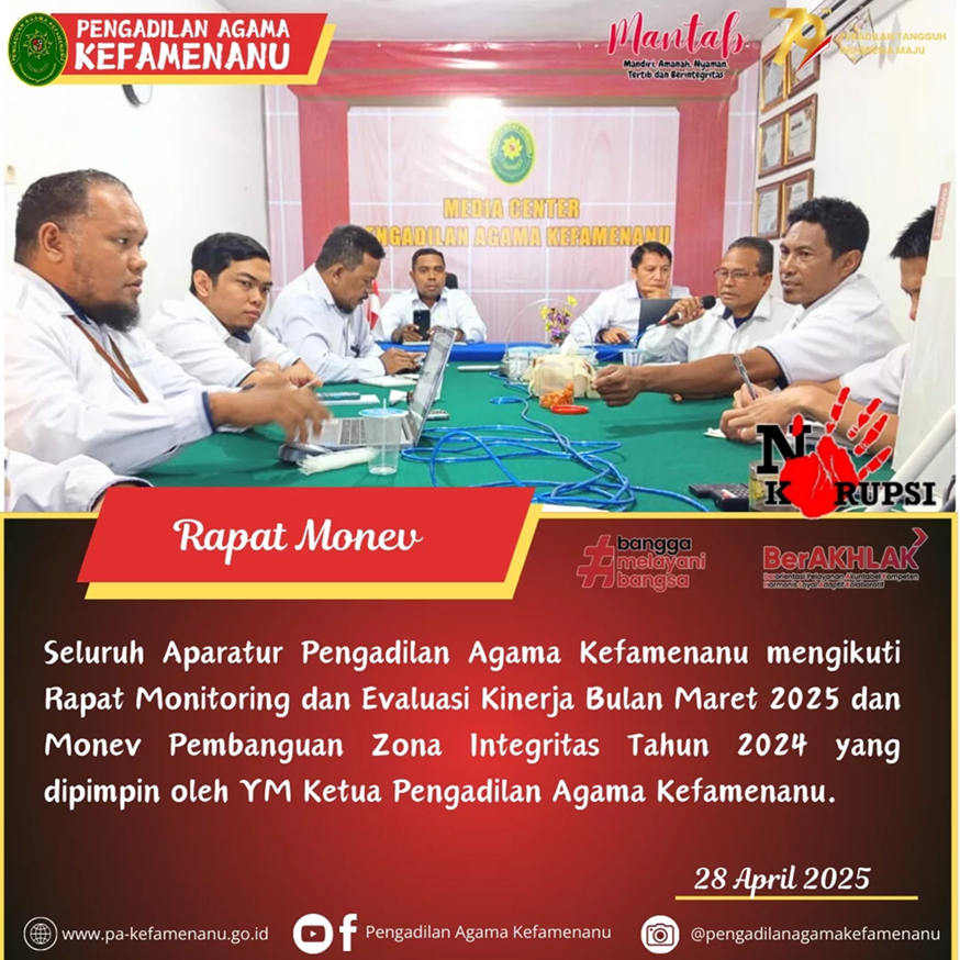 Rapat Monev Bulan April 1
