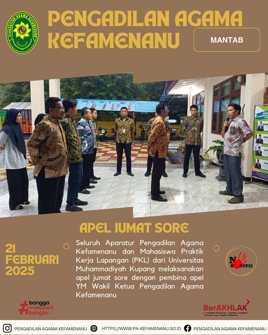 Apel Jumat Sore Minggu Ketiga Bulan Februari
