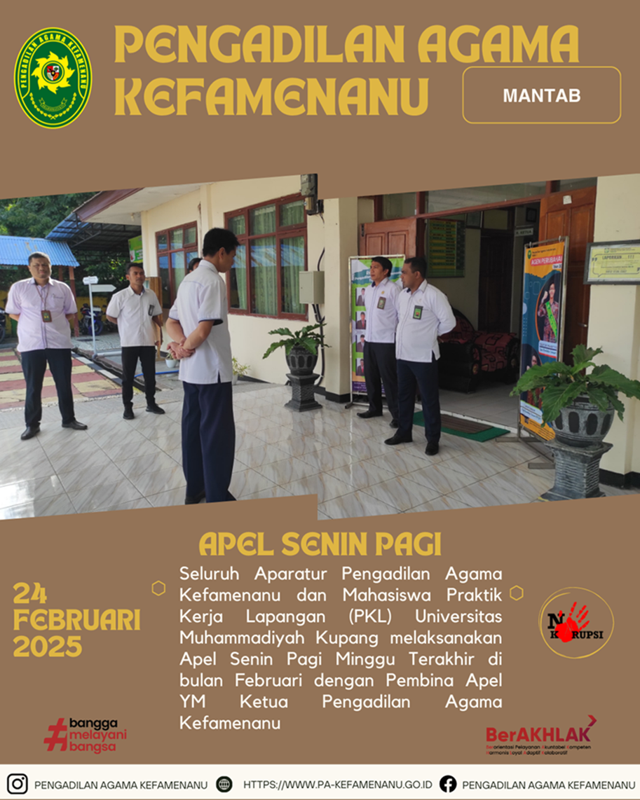 Apel Senin Pagi Akhir Bulan Februari