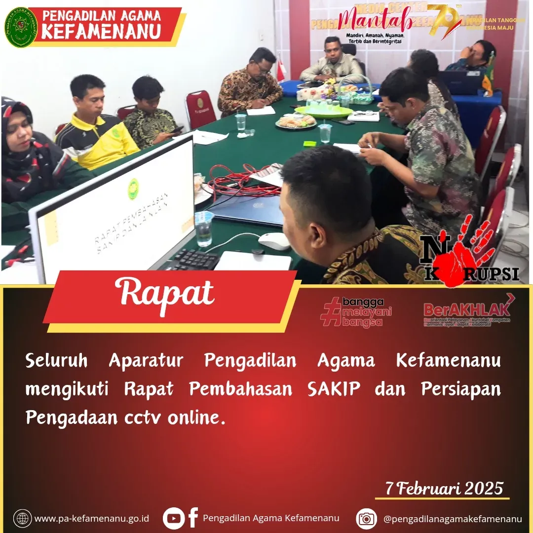 Foto Rapat Pembahasan SAKIP dan CCTV Online 1