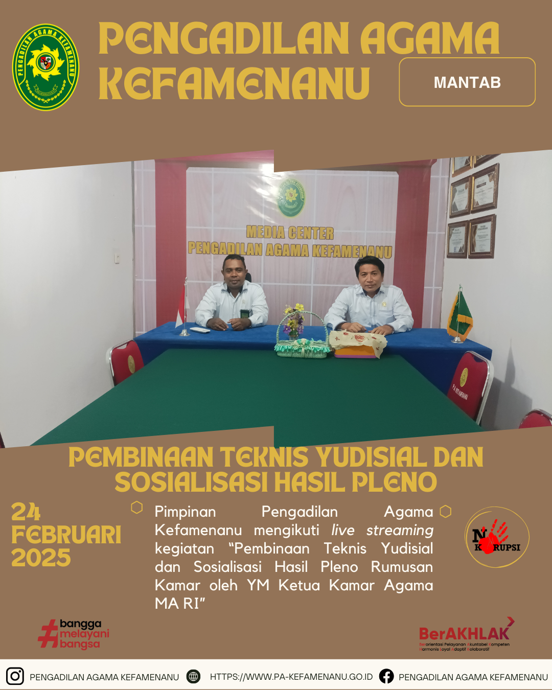 Pembinaan Teknis Yudisial dan Sosialisasi Hasil Pleno