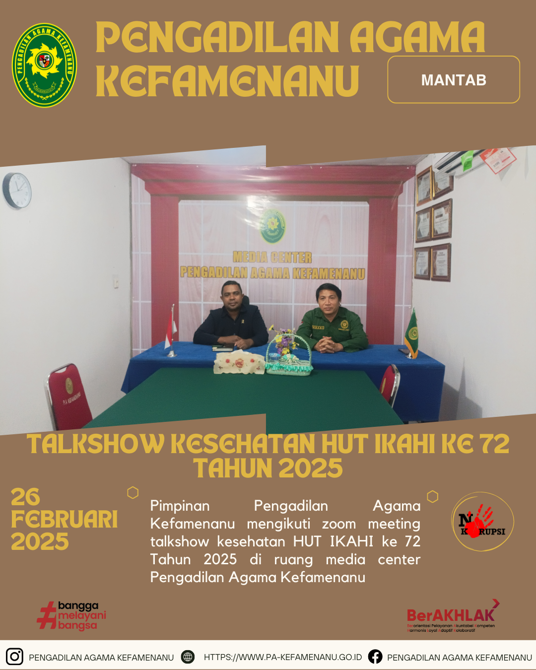 TALKSHOW KESEHATAN HUT IKAHI KE 72 TAHUN 2025