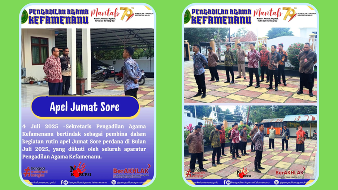 Apel Jumat Sore 04 Juli 2025