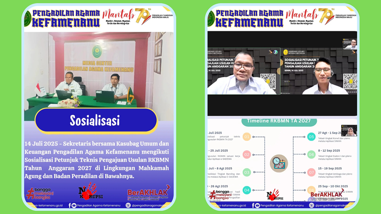 Sosialisasi Petunjuk Teknis Pengajuan Usulan RKBMN Tahun 2027 di Lingkungan Mahkamah Agung dan Peradilan di Bawahnya