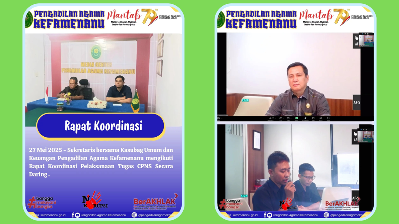 Rapat Koordinasi Pelaksanaan Tugas CPNS secara Daring